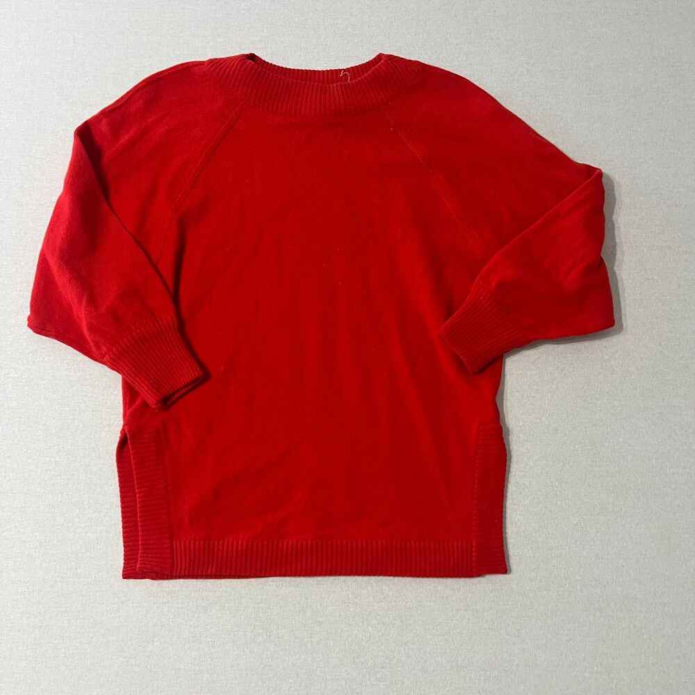 Vintage Liz Claiborne Womens S Red Lambswool Sweater Hong Kong Pullover